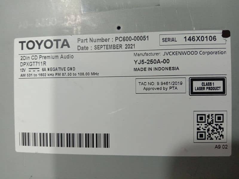 Toyota Yaris Ativ Jvc kenwood Premium Audio Unit 11