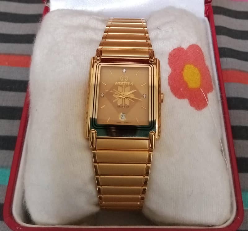 Swiss Quartz watch 23K Gold plated 2