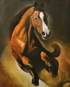 Horse Portrait Oil Painting on canvas