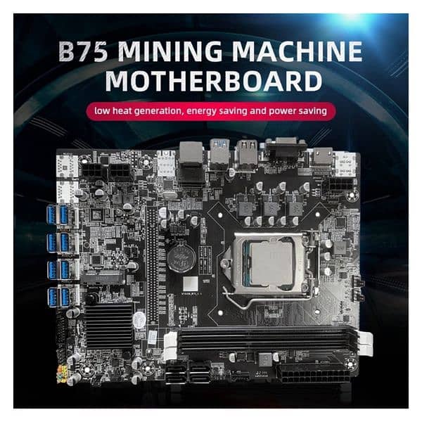b75 mining mother board with 8 port usb mining slot 1
