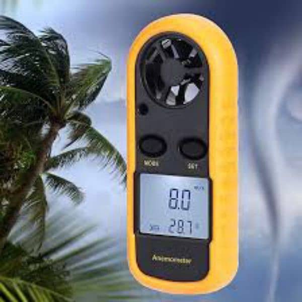 Digital LCD Anemometer Air  Velocity Thermometer Mini Wi 3