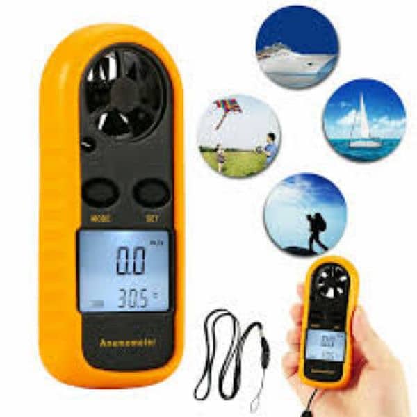 Digital LCD Anemometer Air  Velocity Thermometer Mini Wi 4