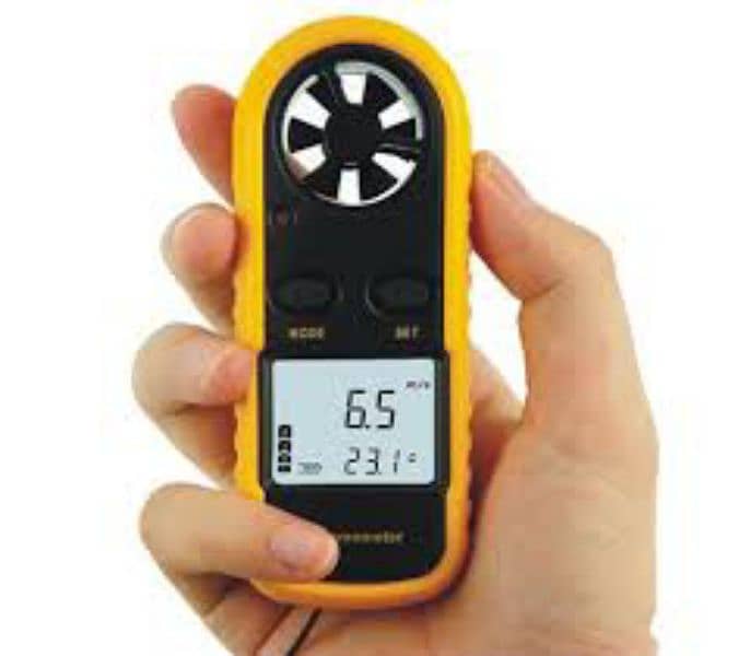 Digital LCD Anemometer Air  Velocity Thermometer Mini Wi 5