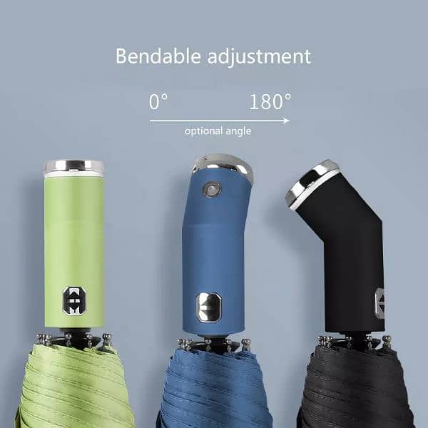 automatic portable Folding Umbrella with Flashlight Executive Size 10