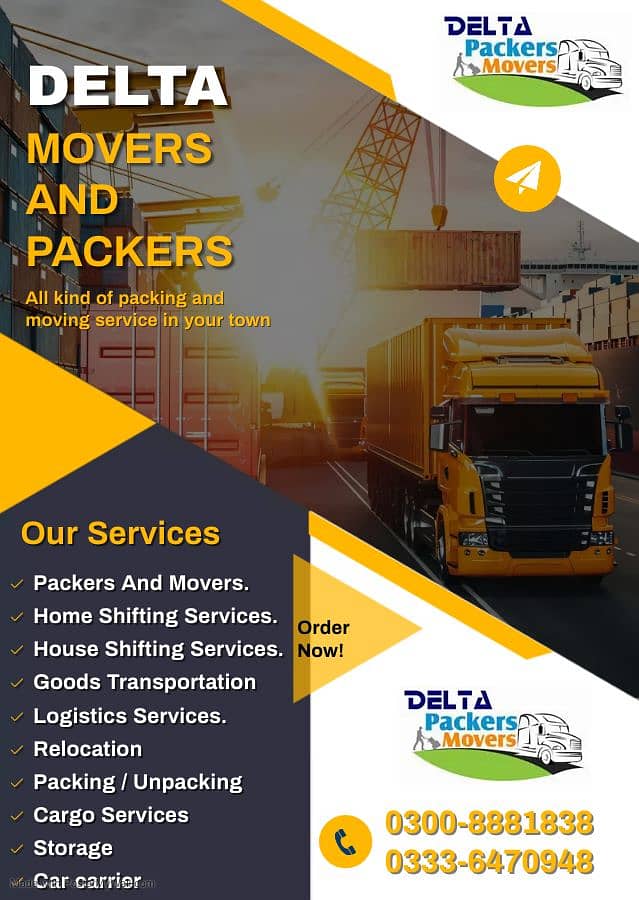 Movers and Packers, Cargo, Relocation, House Shifting, Packing, Moving 1