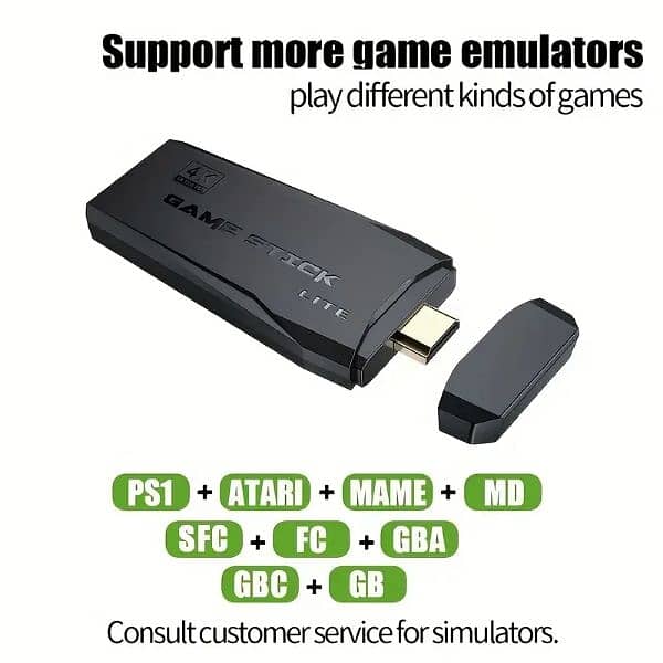 Video Game Sticks M8 Console 2.4G Dual Wireless Controller Game Stick 6