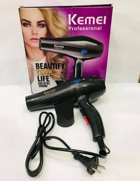 Hair dryer professional hot & cool  kemei Braun remelton 0
