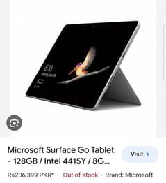 Microsoft surface Go Pentium Gold 4415y 2in1 Tablets