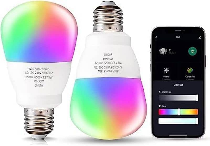 2× Smart wifi bulb  [also Wifi led strips available] 6