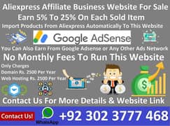 Running Business Aliexpress Affiliate Website For Sale With Products
