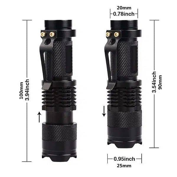 Zoomable Led UV Flashlight Torch 3
