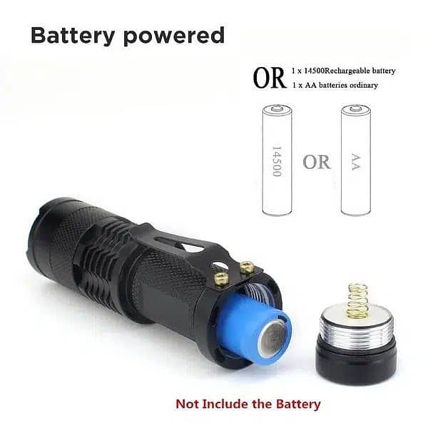 Zoomable Led UV Flashlight Torch 7