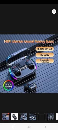 y80 ipods Bluetooth Earphones Hifi Stereo Sound Music with RGB Lights