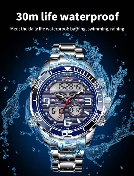 men luxury dual display watch 1