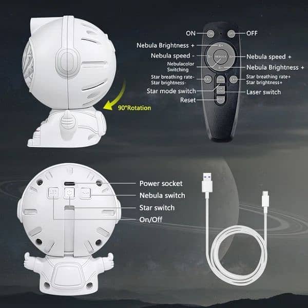 Projector | Astronaut Galaxy PROJECTION Light Lamp| Room Romantic 6