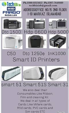 Fargo HID card Printer and their ribbon and also smart ID Card printer