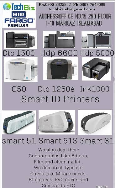 Fargo HID card Printer and their ribbon and also smart ID Card printer 0