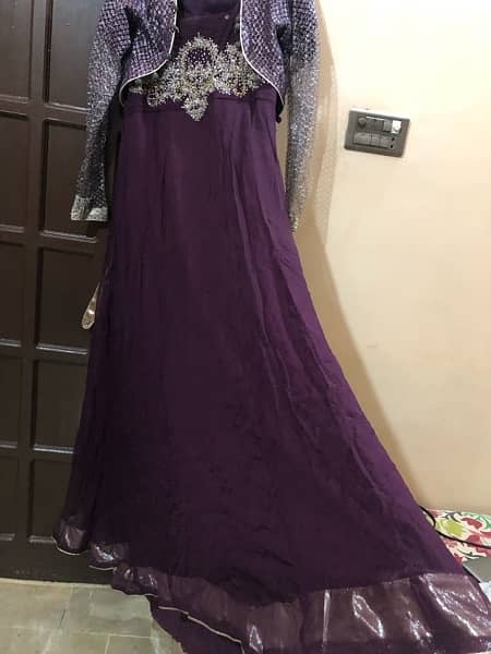 Heavy bridal tail style Embroibred maxi with duppata 3