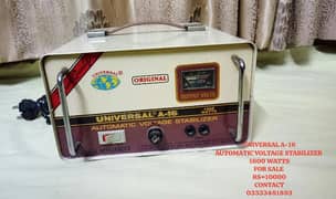 UNIVERSAL  A-16 AUTOMATIC VOLTAGE STABILIZER 1600 WATTS 0