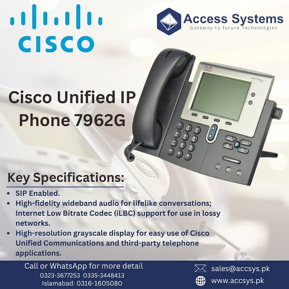 IP Phones Cisco SPA525 | Cisco 6945 | Voip Polycom VVX311| 03353448413 6