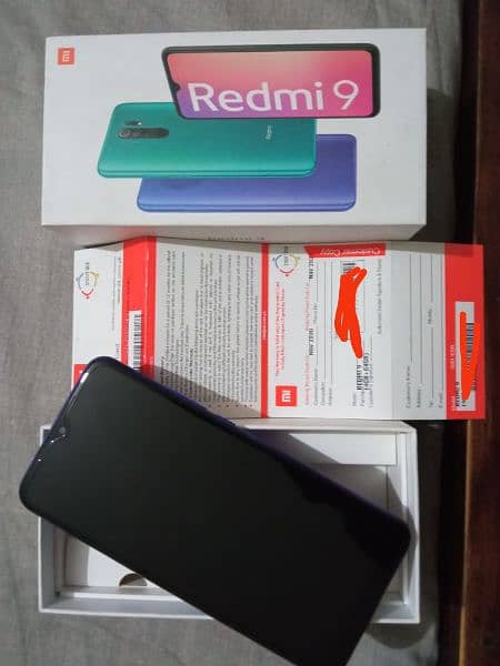 Redmi 9 4+1/64 original box expire warranty card 1