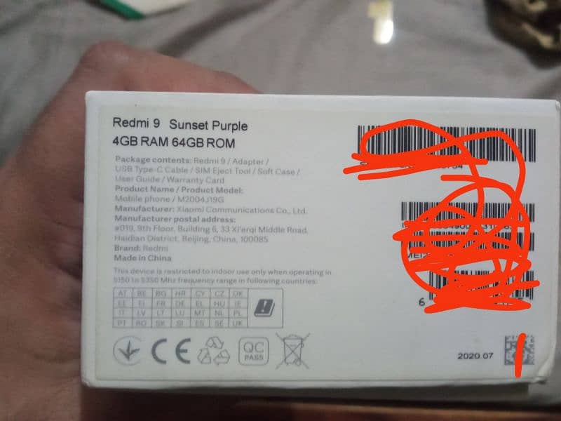 Redmi 9 4+1/64 original box expire warranty card 2