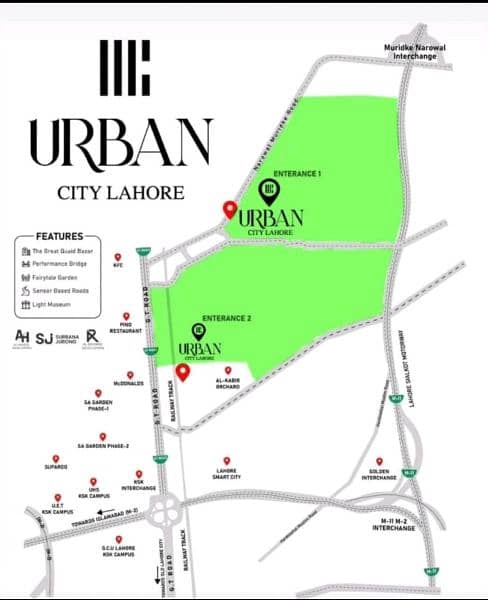 3 marla plot for sale Uraban city Lahore 1