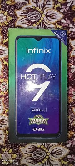 Infinix hot9play turbo for sale 4gb ram 64gb memory not open only mob 0