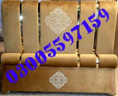 King double bed wood single dressing side table desgn mirror almari