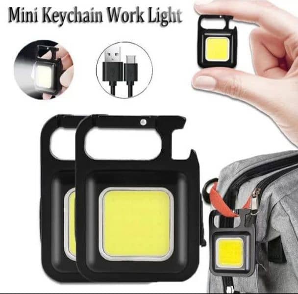 COB LED Car  Keychain Mini LED Small Powerfull Flashlight 1