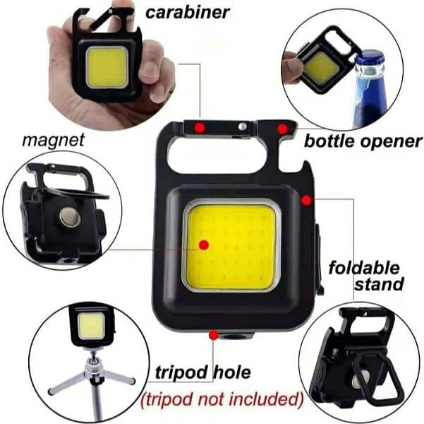 COB LED Car  Keychain Mini LED Small Powerfull Flashlight 3