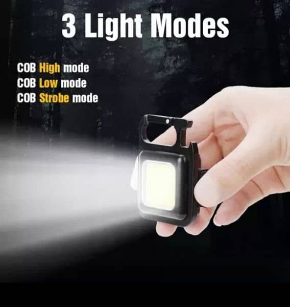 COB LED Car  Keychain Mini LED Small Powerfull Flashlight 5