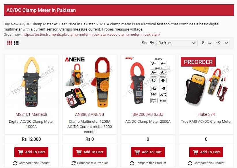 Clamp Meter in Pakistan 0