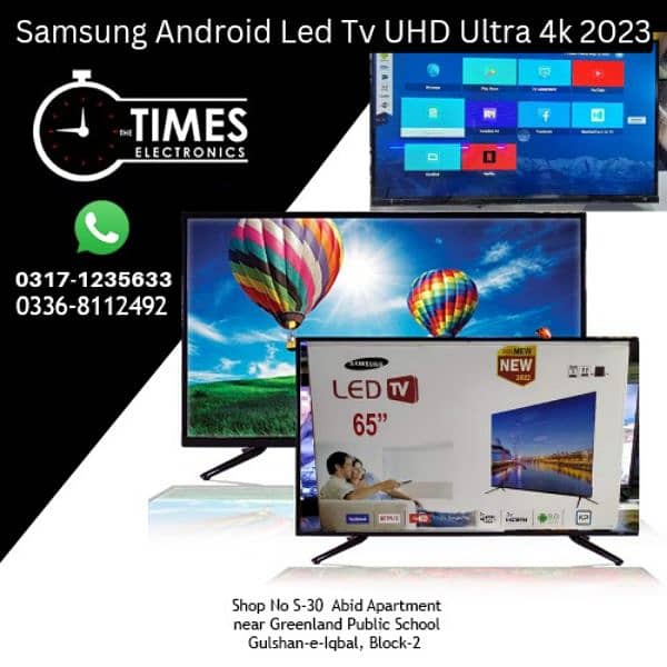 65" 4k Samsung Smart led tv UHD Bezel'less Crystal Glass voice control 3