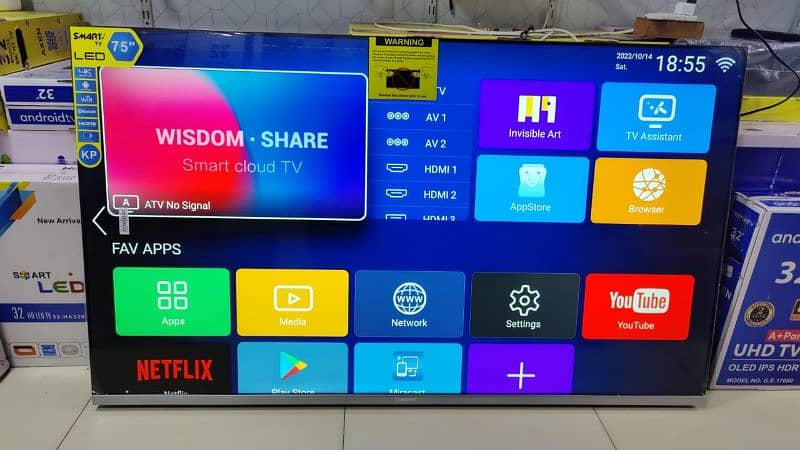 65" 4k Samsung Smart led tv UHD Bezel'less Crystal Glass voice control 11