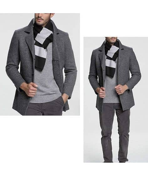 Mens branded  wool long coats imported 1
