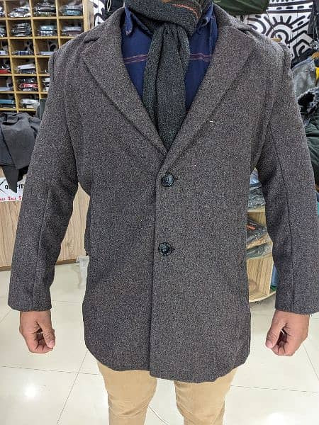 Mens branded  wool long coats imported 4
