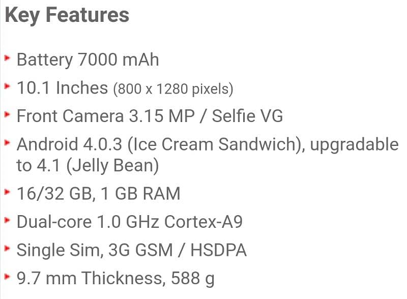 Samsung Galaxy Tab** 10.1 GT-P5100 7