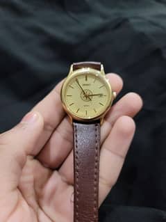 Seiko spirit gold plated quartz watch