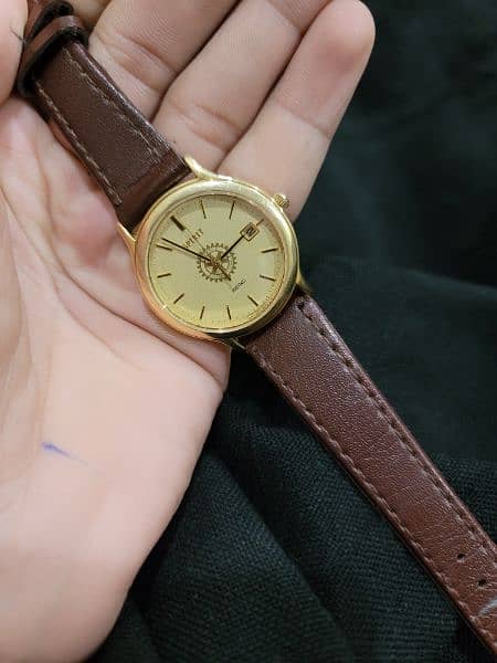 Seiko spirit gold plated quartz watch 5