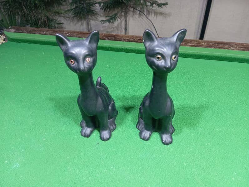 1920s Antique lucky black cats figurine 5