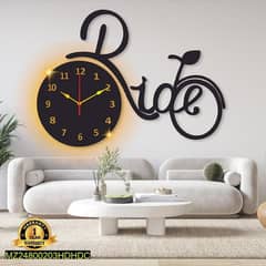 bicycle  design luminated wall clock with backlight