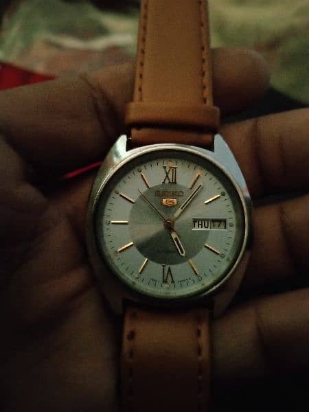 Seiko 5 automatic 6309-8980 sky blue dial vintage mens watch 1