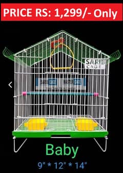 Cage Pinjra Parrot Bajri Australian Tota Budgies Pahari Raw Green Bird
