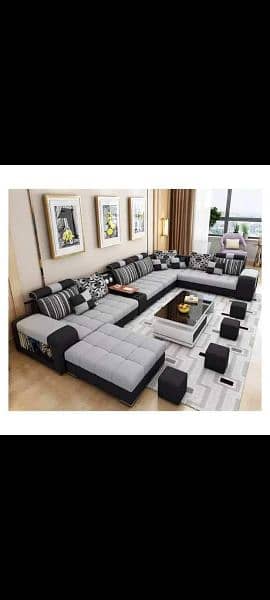 new design full setting u shape sofa set 5