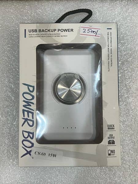 Power Box USB Back Up Power Bank Wireless 500mAh Quick Charge 15W 9