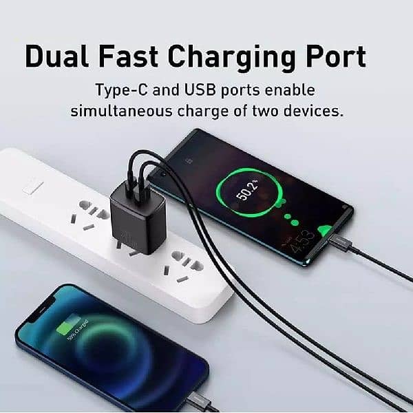 Baseus 20W Charger USB+Type-C Compact Quick Charger U+C 3