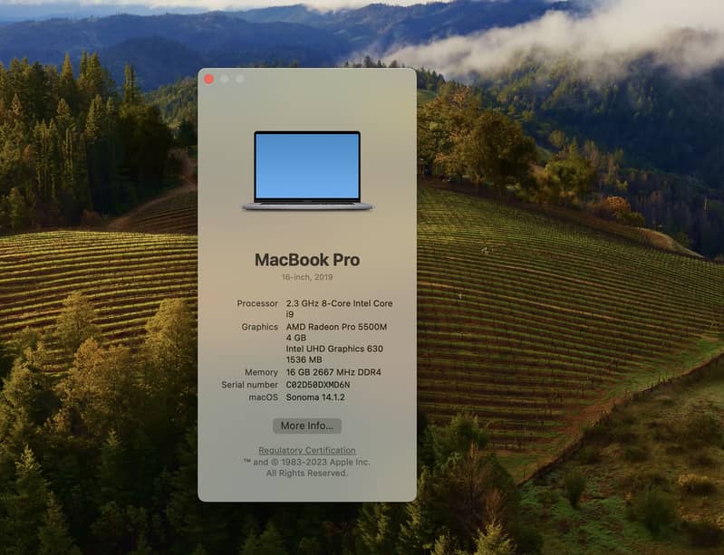 16-inch MacBook Pro (2019), Intel Core i9,16GB Ram, 1TB SSD 12