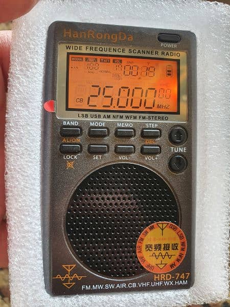 Hrd-747 LW MW FM SW WB UHF VHF Ultra Portable Digital Radio for sale 3