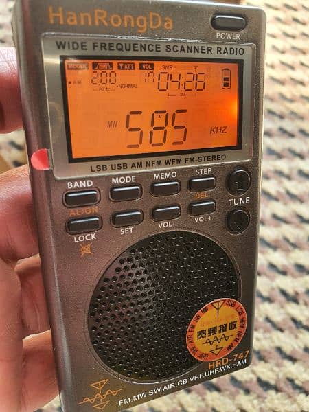 Hrd-747 LW MW FM SW WB UHF VHF Ultra Portable Digital Radio for sale 5